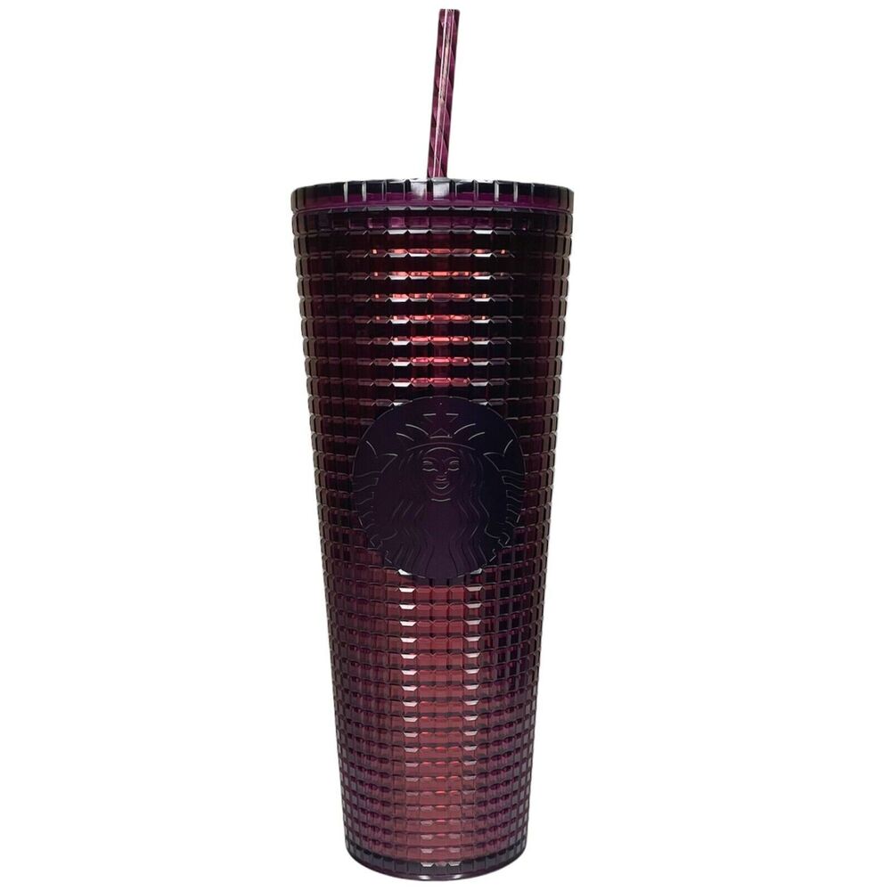 Starbucks 2020 Grid Cold Cup Tumbler Venti - Berry Plum NEW